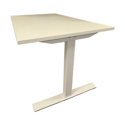Elektrisk hev/senk skrivebord, hvit laminat, 120x80 cm