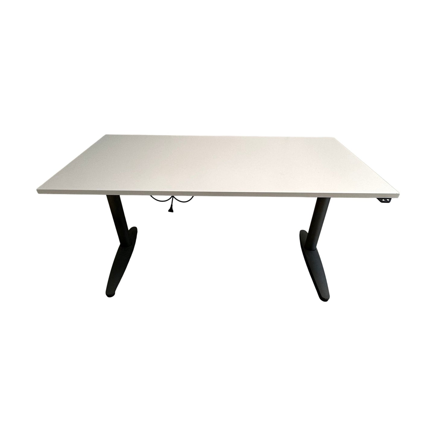 Elektrisk hev/senk skrivebord 160x80 cm, hvit laminat