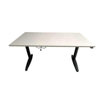 Elektrisk hev/senk skrivebord 160x80 cm, hvit laminat