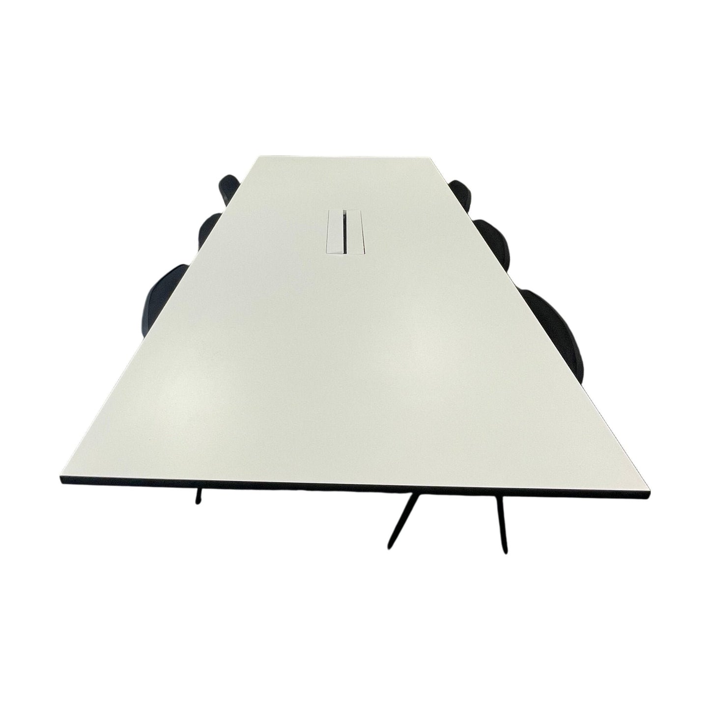 Møtebord, hvit laminat, 260x120 cm