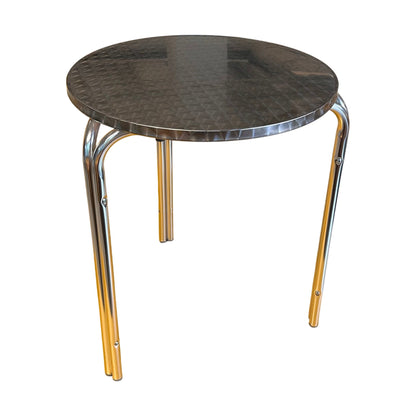 Stablebart aluminiumsbord Holly fra Pulsiva, grå, 60x60 cm