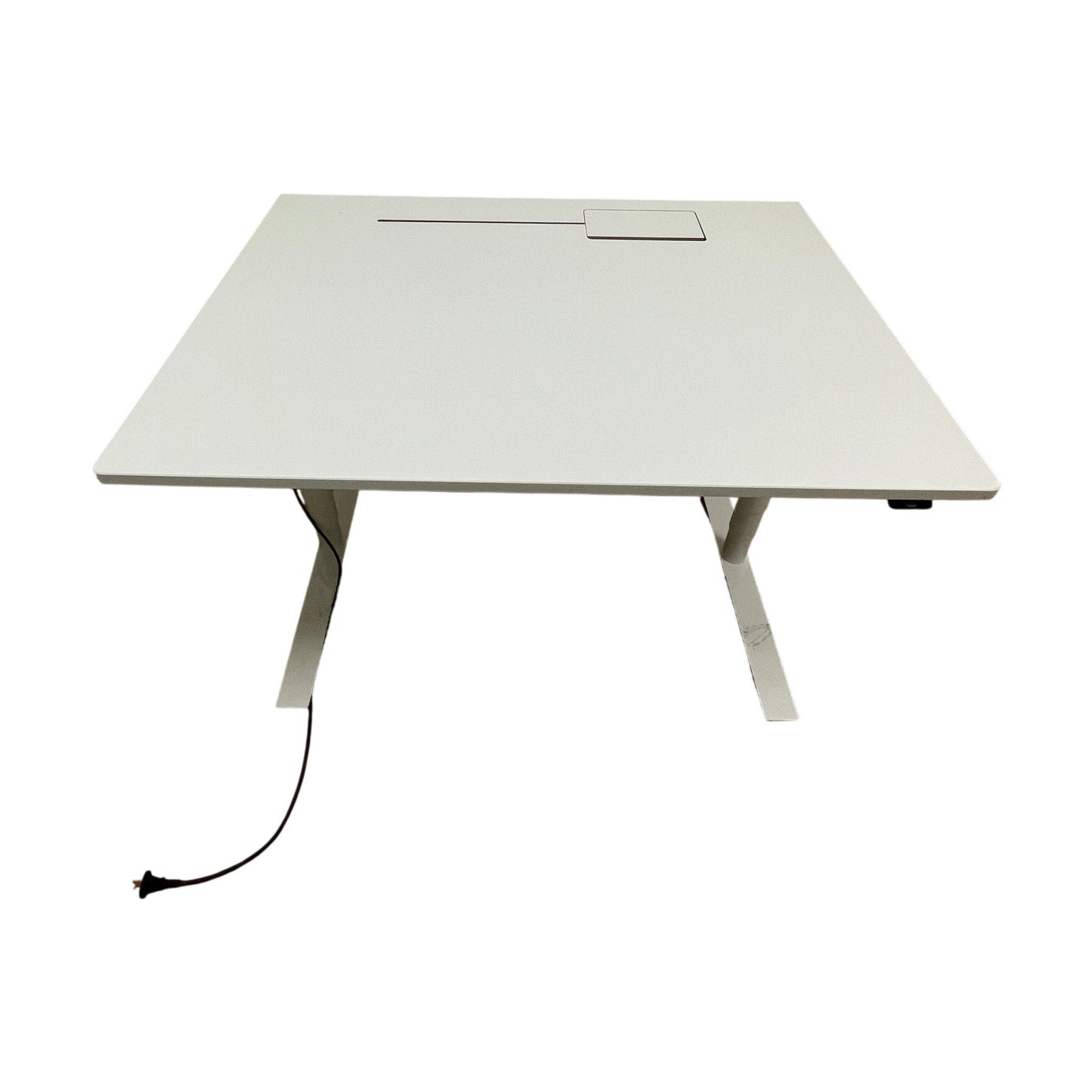 Dencon elektrisk hev/senk skrivebord, hvit, 120x80 cm