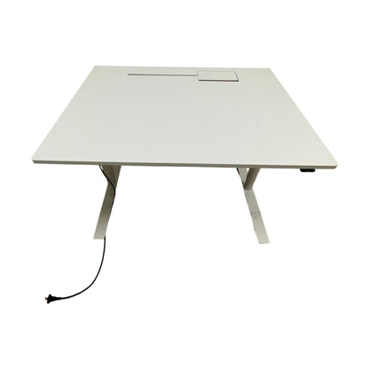 Dencon elektrisk hev/senk skrivebord, hvit, 120x80 cm