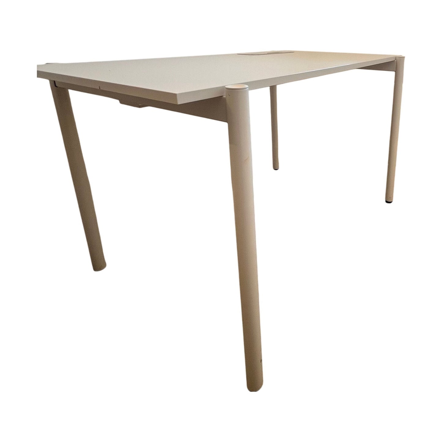 Skrivebord 120x75 cm, hvit laminat