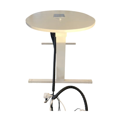 Techo Ovalt møtebord, hvit laminat, 160x90 cm