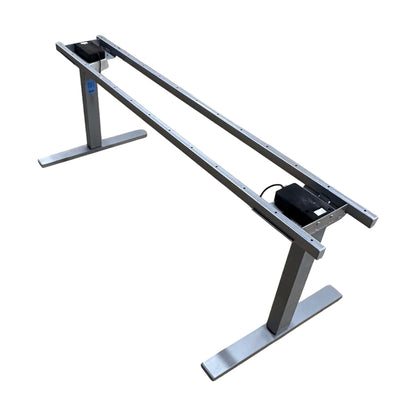 Kun understell elektrisk hev/senk skrivebord, grå, 200 cm