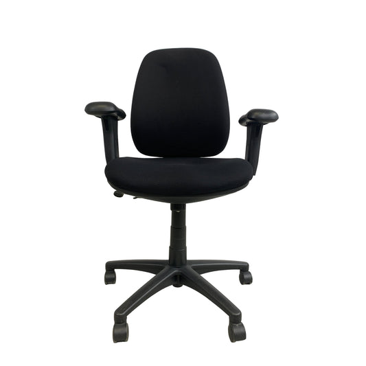 Kontorstol med armlener, sort