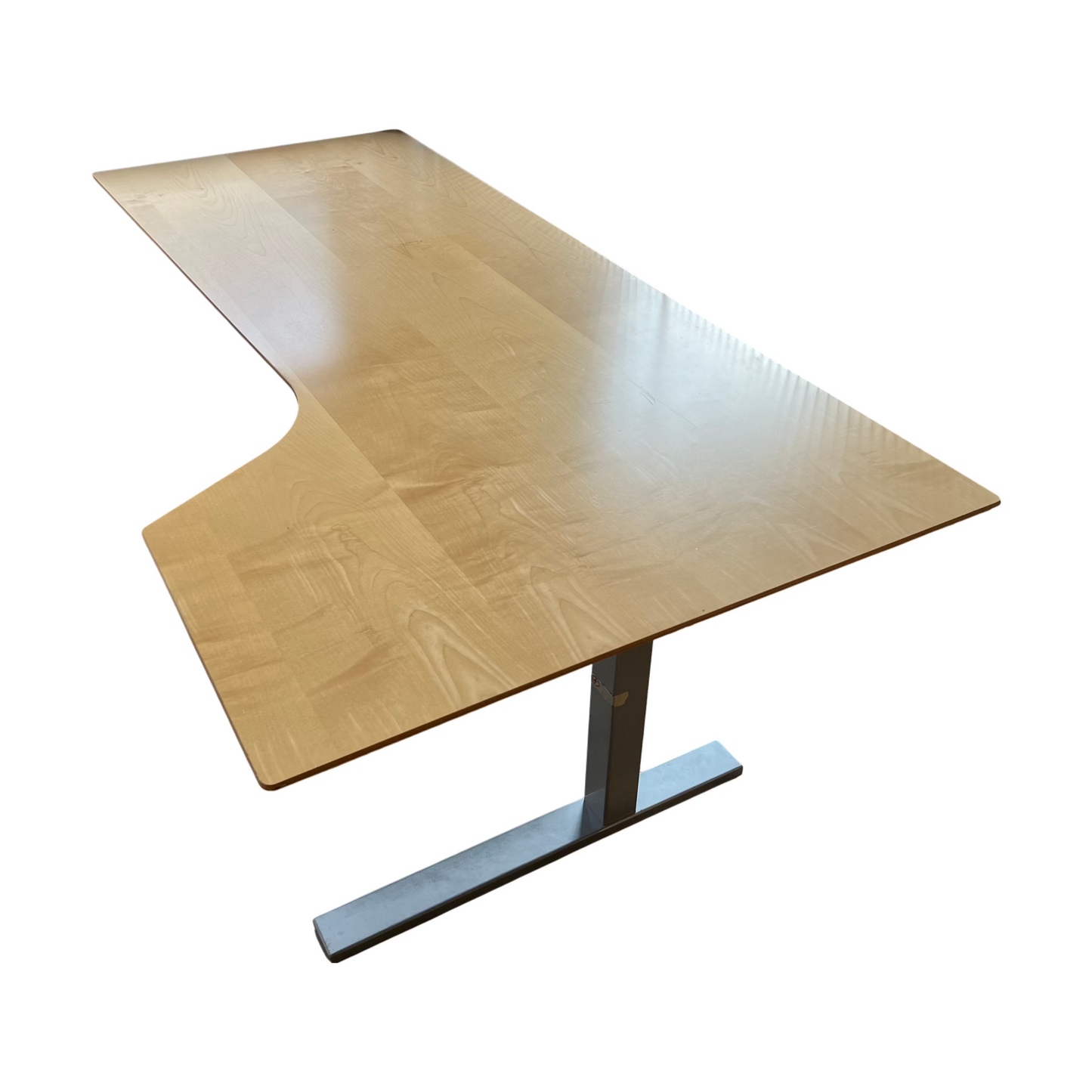 Trefarget skrivebord m/høyresving, 200cm