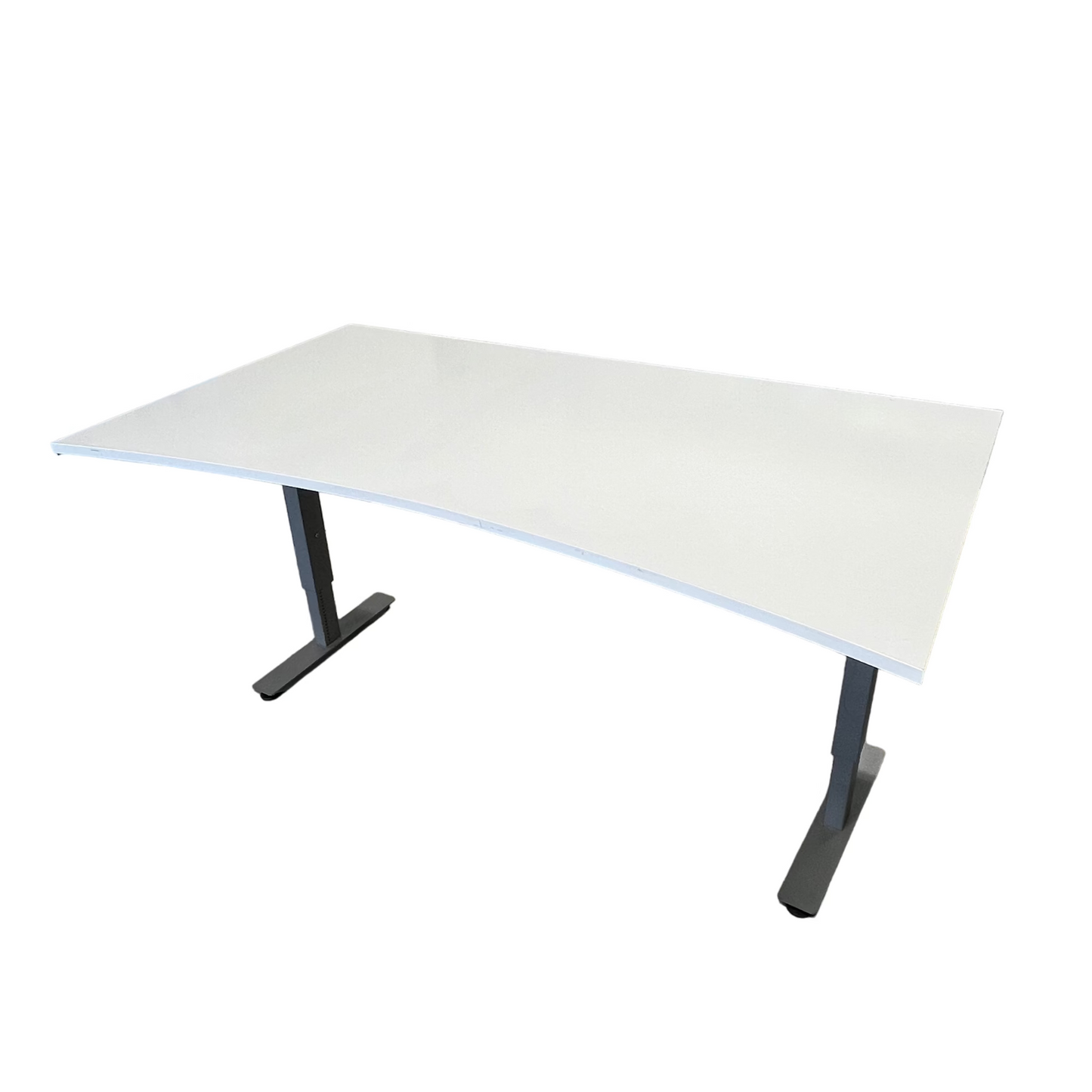 Skrivebord fra EFG m/magebue, manuell hev/senk, 160cm