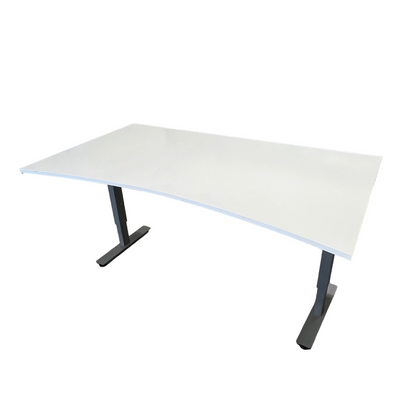 Skrivebord fra EFG m/magebue, manuell hev/senk, 160cm