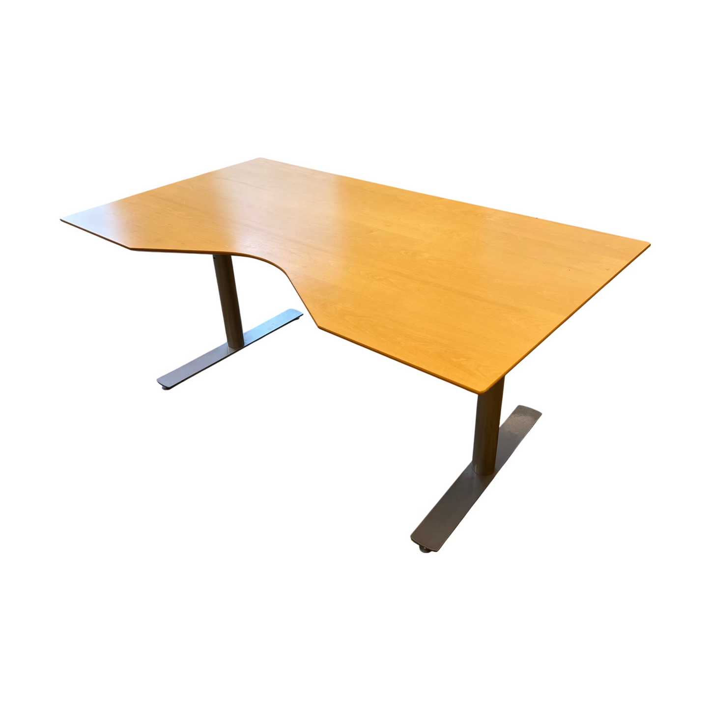 Kinnarps skrivebord m/ magebue, 180cm