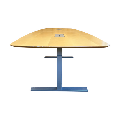 Båtformet møtebord, trefarget, 360x120