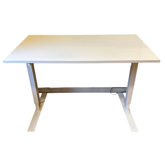 Skrivebord, hev/senk med sveiv, 120cm