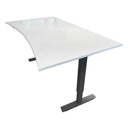 Skrivebord fra EFG m/magebue, manuell hev/senk, 160cm