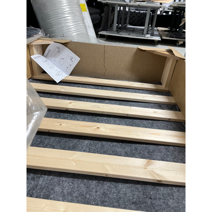 Kontinentalseng, Hdf av furu, Grå, 90x200 cm