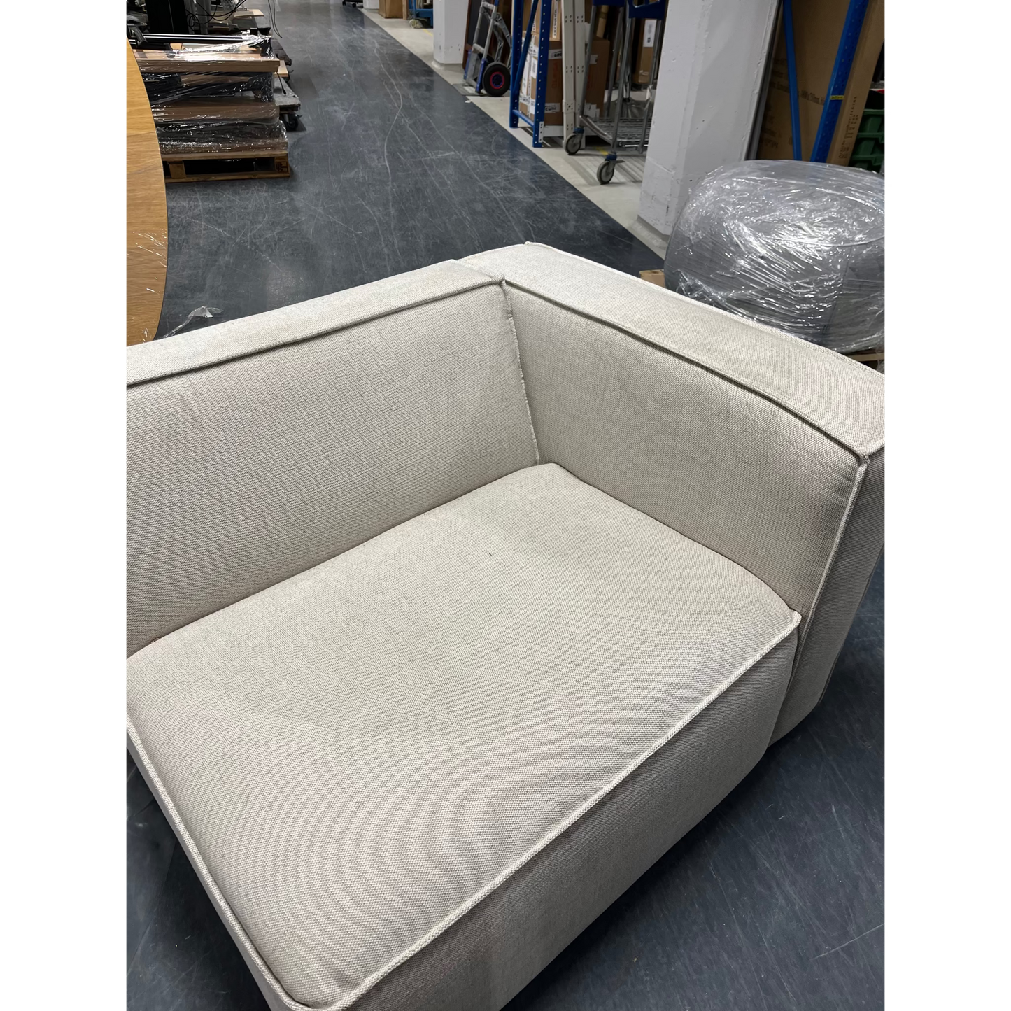 Isa Modulsofa 1,5 seter m/armlene høyre natur - 110x93x73 cm fra Kid