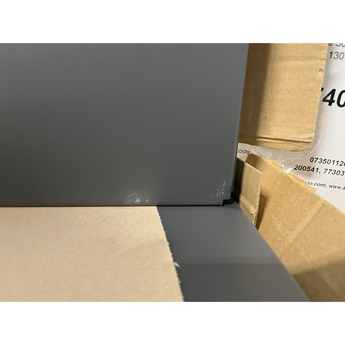 Hylle til oppbevaringsskap SUPPLY, 4 stk., B975 D440 mm, mørk grå