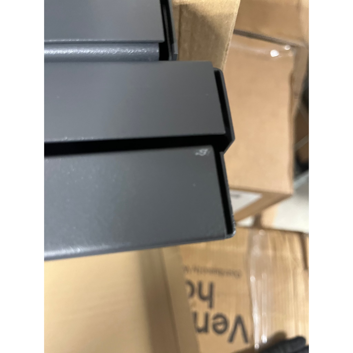 Hylle til oppbevaringsskap SUPPLY, 4 stk., B975 D440 mm, mørk grå