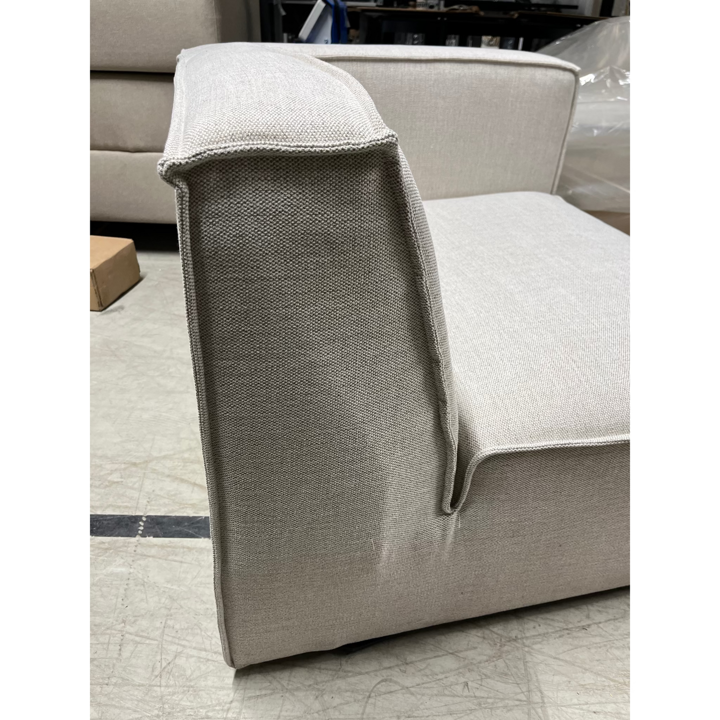 Isa Modulsofa 1,5 seter m/armlene høyre natur - 110x93x73 cm fra Kid