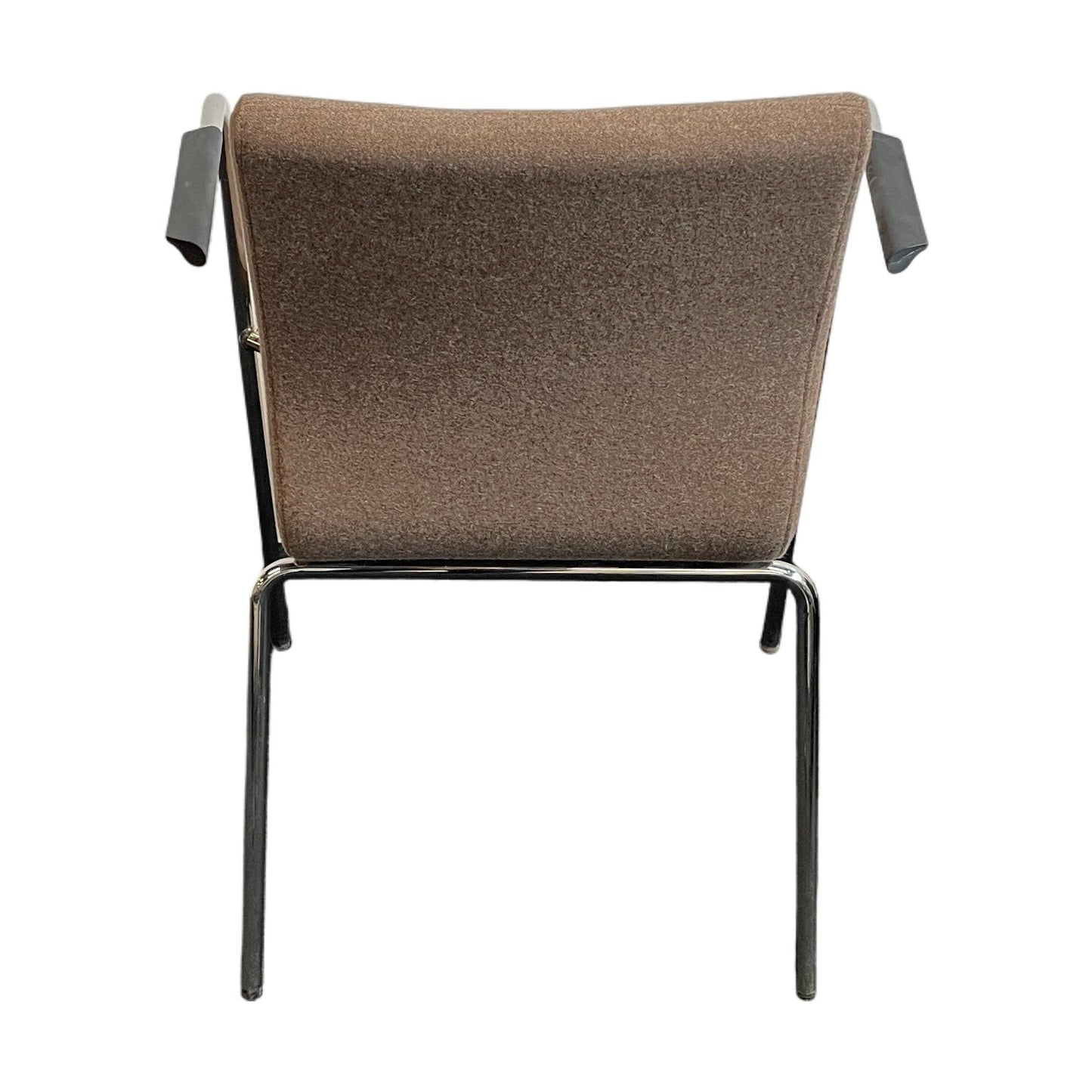 Møteromsstol fra Skandiform, brun ullstoff, med armlener