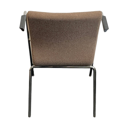 Møteromsstol fra Skandiform, brun ullstoff, med armlener