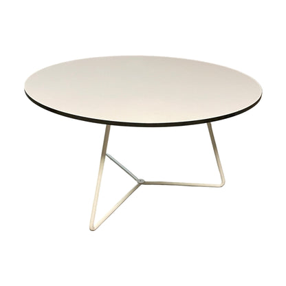 Pedrali Ypsilon hvitt kaffebord, hvitt understell, diameter 60 cm