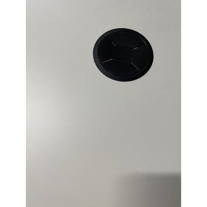 Edsbyn elektrisk hev/senk skrivebord, hvit plate med sort understell, 180x80 cm