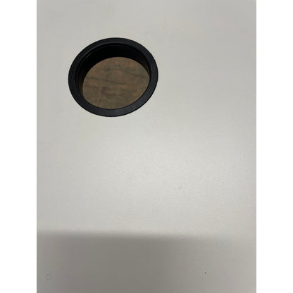 Edsbyn elektrisk hev/senk skrivebord, hvit plate med sort understell, 180x80 cm