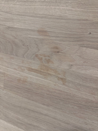 Odense spisebord fra A-Møbler, hvitoljet heltre eik, Ø110cm