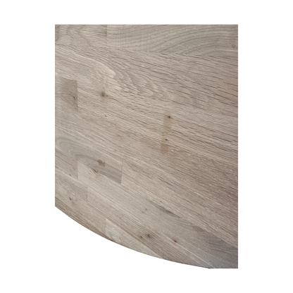 Odense spisebord fra A-Møbler, hvitoljet heltre eik, Ø110cm