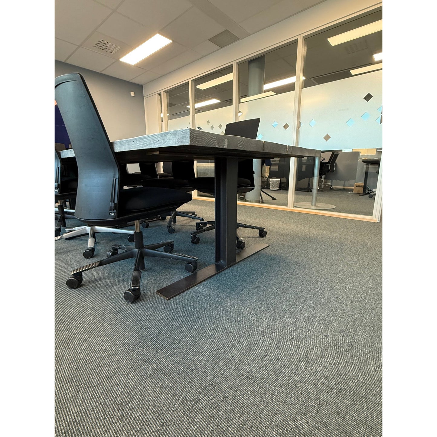 Vintage møtebord, 370x119cm