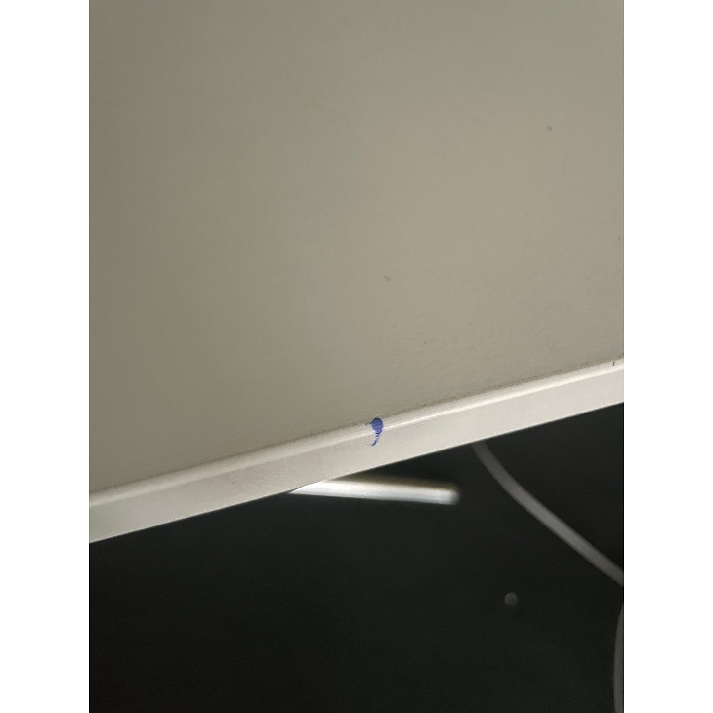 Møtebord, hvit laminat, 120x140 cm