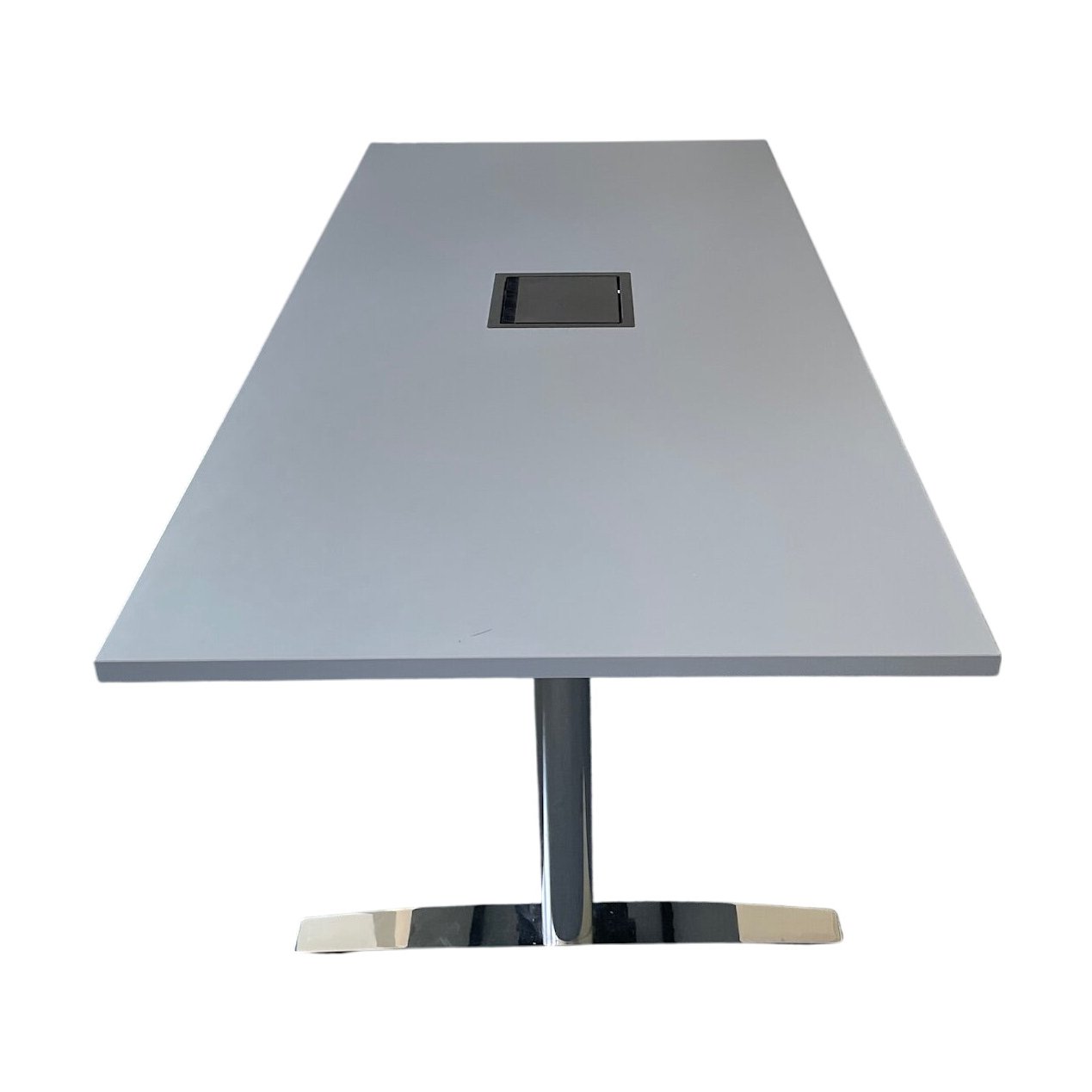 Møtebord fra Horreds, grått med kabelluke, 180x80 cm