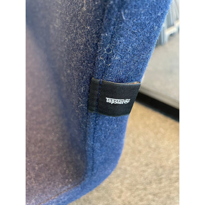 Møtestol fra Topstar, ullstoff, med hjul