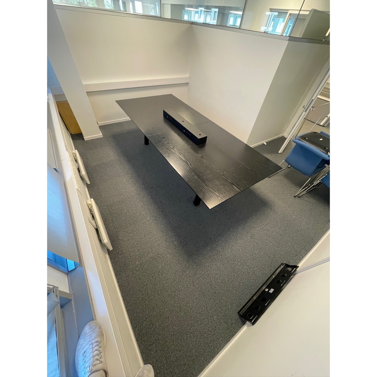 VX møtebord fra Horreds, sortbeiset eik, 280x120 cm