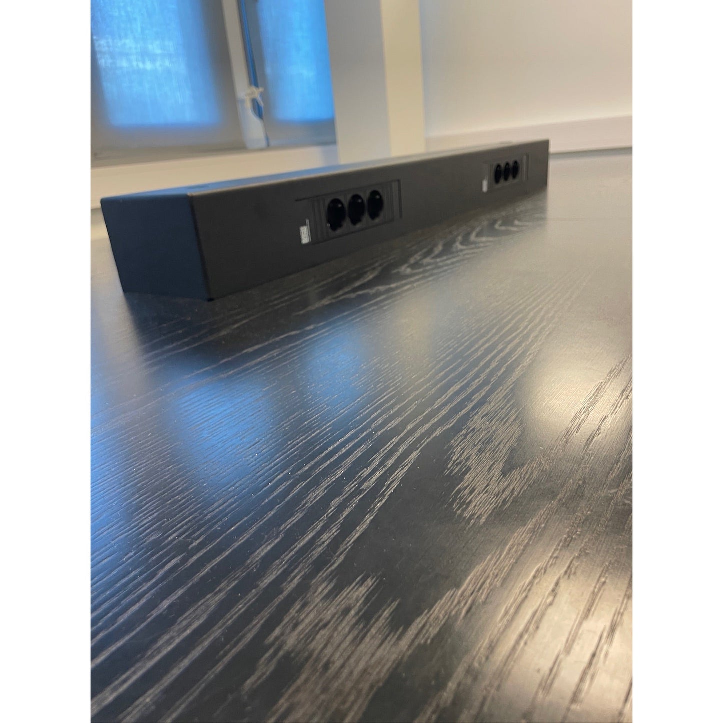 Konferansebord i sortbeiset eik Horreds VX-serie, 280x120 cm