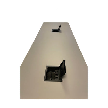 Møtebord fra Aarsland, grå laminat, 300x90 cm