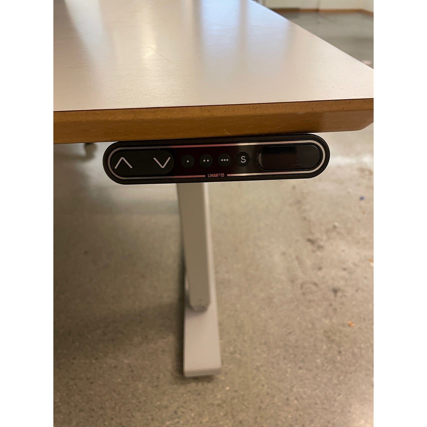 Møtebord fra Linak med el/hev senk, grått, 240x120 cm