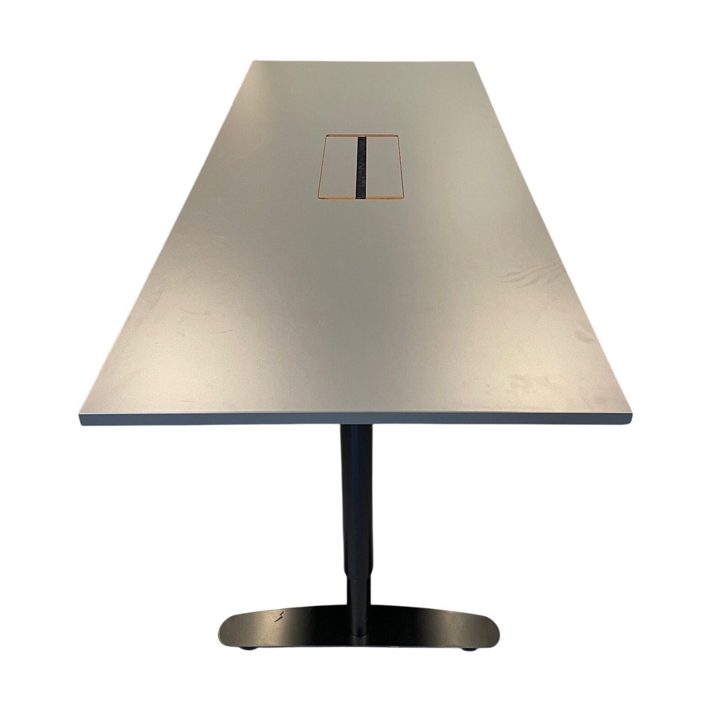 Grått møteromsbord fra Aarsland, laminat, 180x80 cm