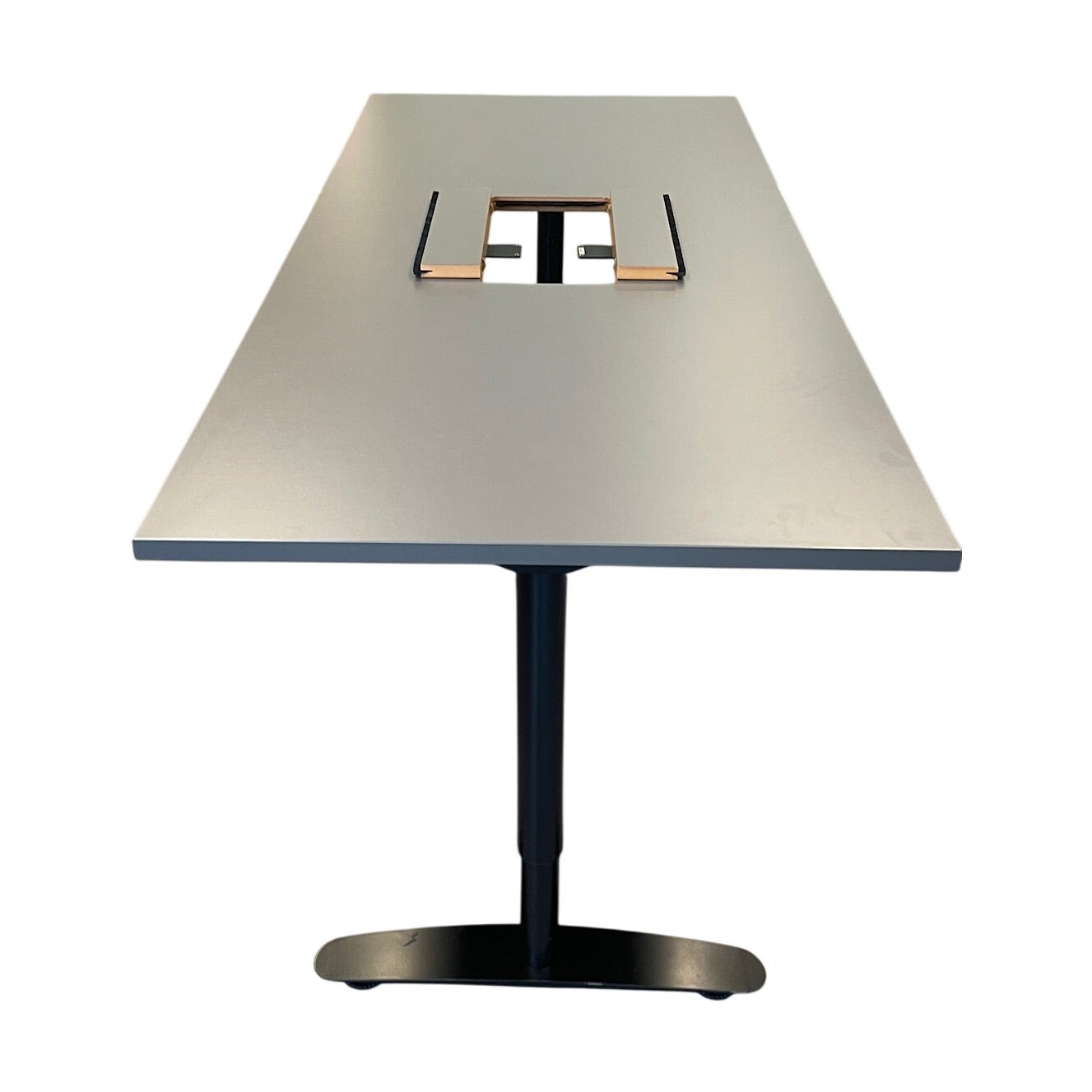 Grått møteromsbord fra Aarsland, laminat, 180x80 cm