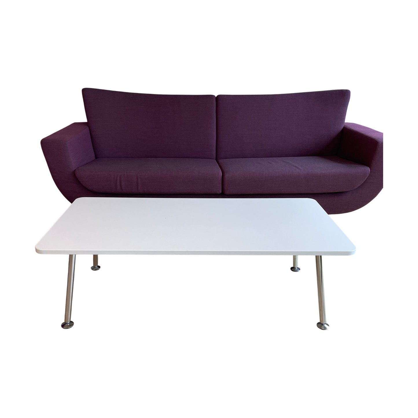 Designbord fra Brunner, hvit plate, 120x60 cm