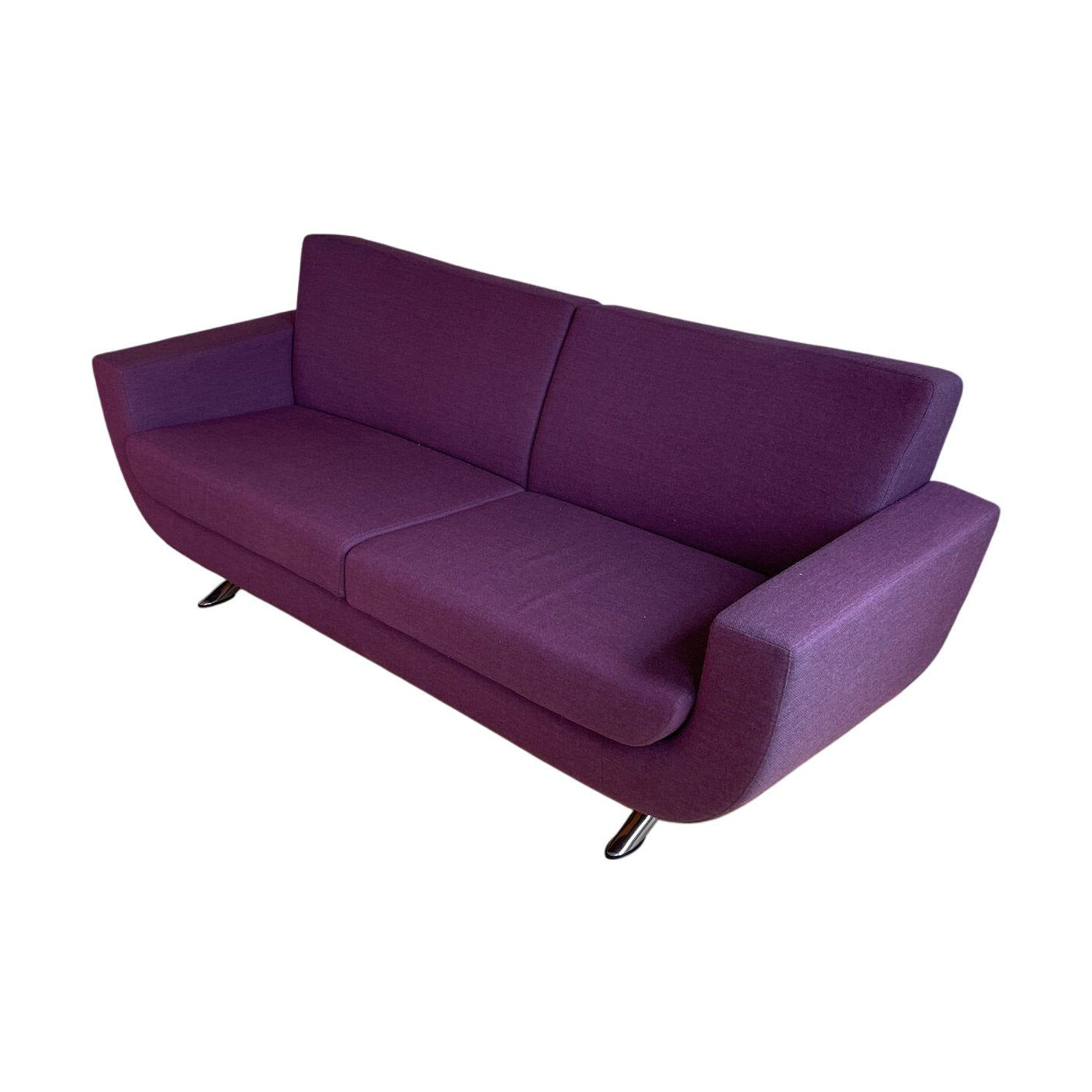 Happy 3-seter sofa, ullstoff, dyp lilla