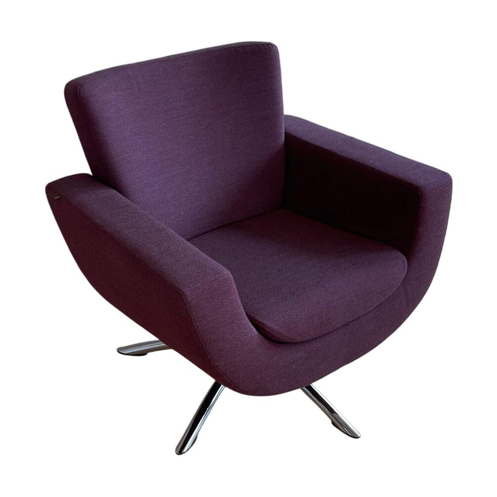 Happy lenestol fra Brunstad, ullstoff, dyp lilla