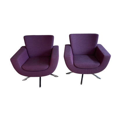 Happy lenestol fra Brunstad, ullstoff, dyp lilla