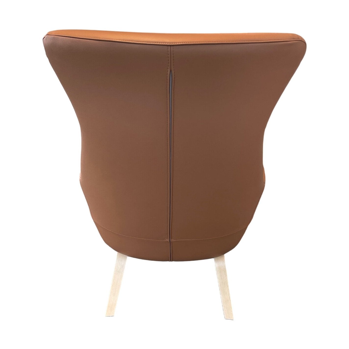 Crona lenestol fra Brunner, lys brunt skinn, eikebein