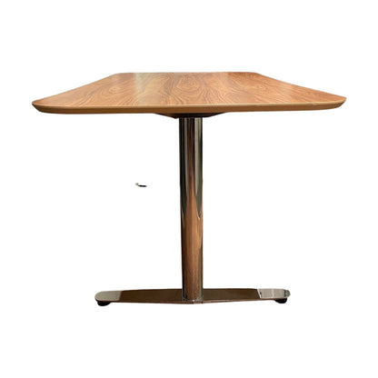 Møtebord i valnøtt-finish fra Horreds, hvit laminat, 180x90 cm