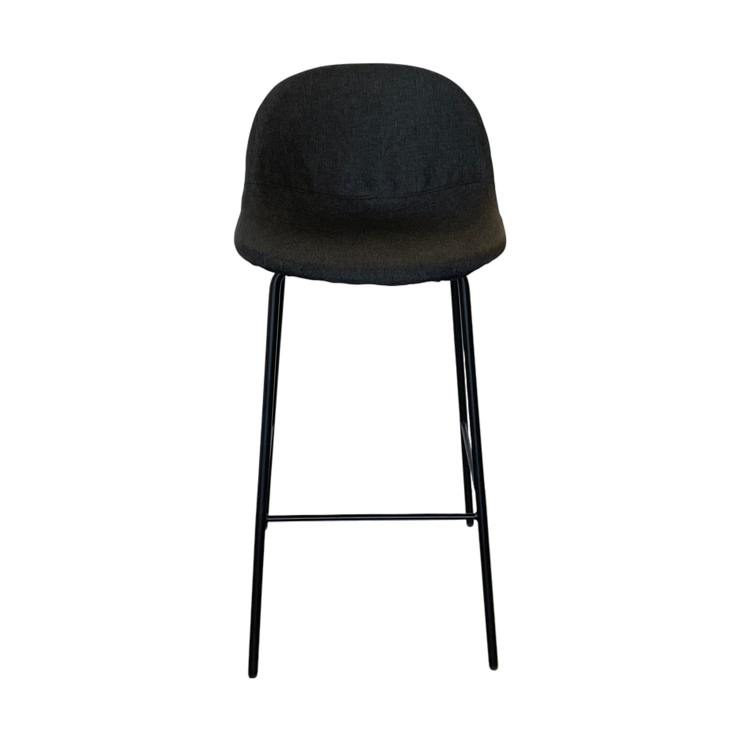 Isenvad barstoler i mørk grått tekstil fra JYSK, 35x40 cm, 94 cm høy