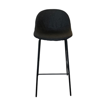 Isenvad barstoler i mørk grått tekstil fra JYSK, 35x40 cm, 94 cm høy