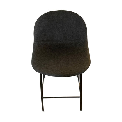 Isenvad barstoler i mørk grått tekstil fra JYSK, 35x40 cm, 94 cm høy