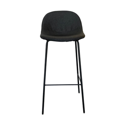 Isenvad barstoler i mørk grått tekstil fra JYSK, 35x40 cm, 94 cm høy